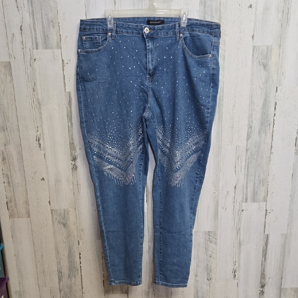 ashley stewart gemstome blue jeans
